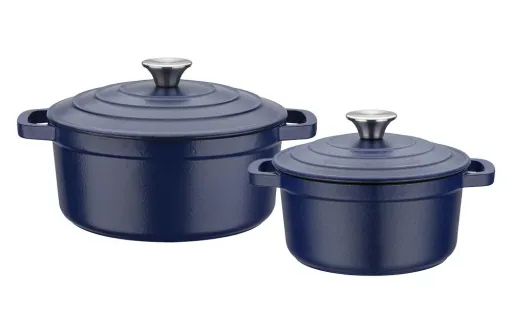 Kochtopf, ca. 20 cm, ca. 2,2 l aus Gusseisen Blue Magic