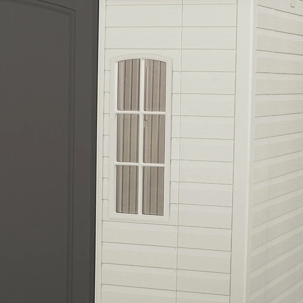 Lifetime Gerätehaus Sky 304,8×243,8×243,8 cm Lichtgrau – 4 Dachfenster, stahlverstärkt