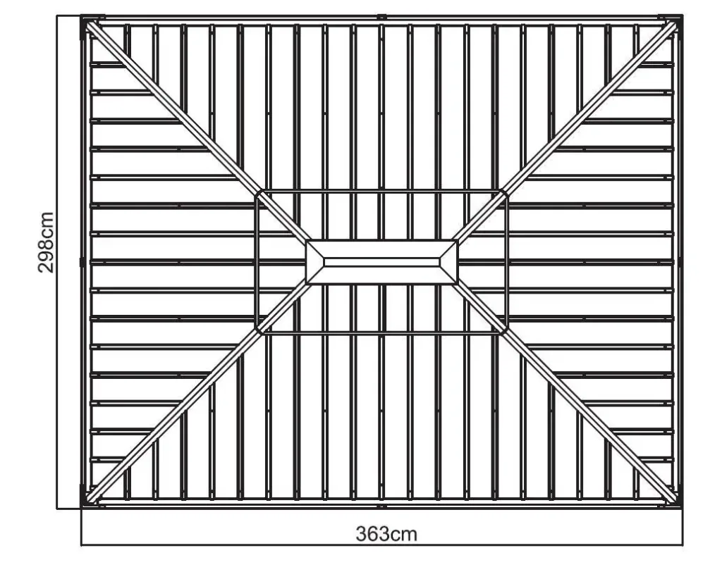 Sojag Aluminium Pavillon Messina 10×12 ft Anthrazit - mit HardTop