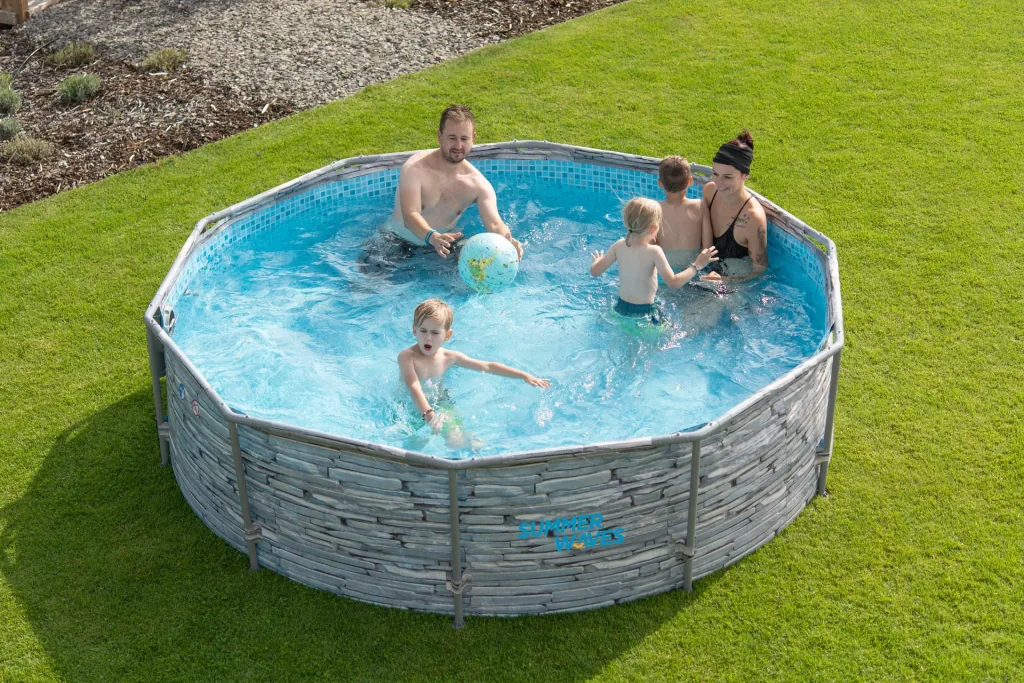 Pool Active Frame, Durchmesser 305 x 76 cm, Stein Grau