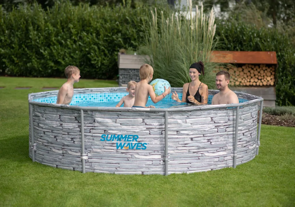 Pool Active Frame, Durchmesser 305 x 76 cm, Stein Grau