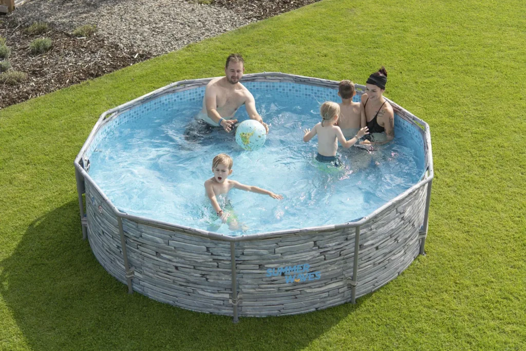 Pool „Summer Waves Pool“, Steingrau, Ø 305 x 76 cm