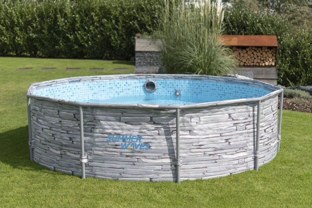 Pool „Summer Waves Pool“, Steingrau, Ø 305 x 76 cm
