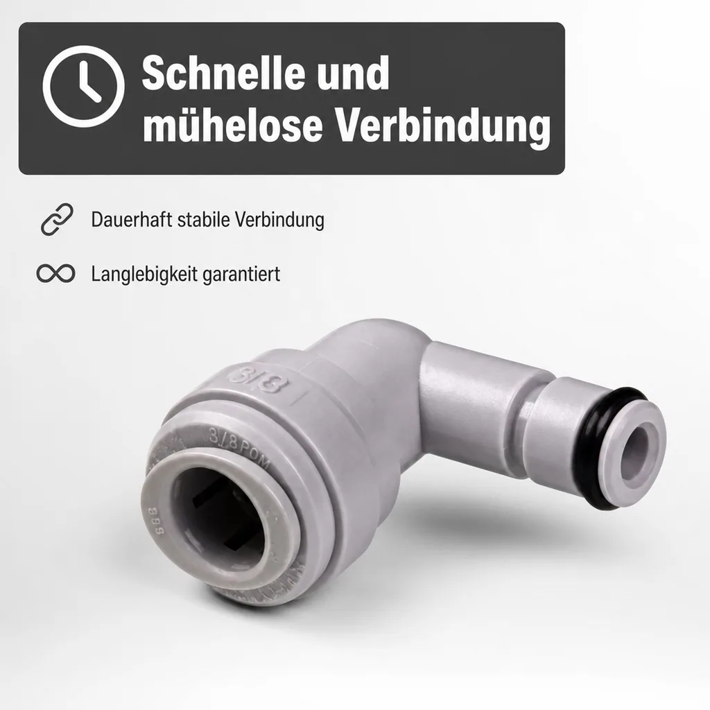 Postmix Winkeladapter 3/8POM conector x 3/8 tube 90°