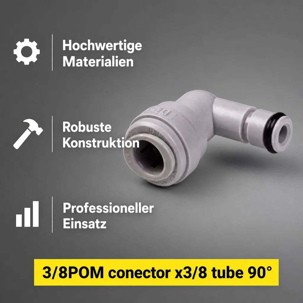 Postmix Winkeladapter 3/8POM conector x 3/8 tube 90°