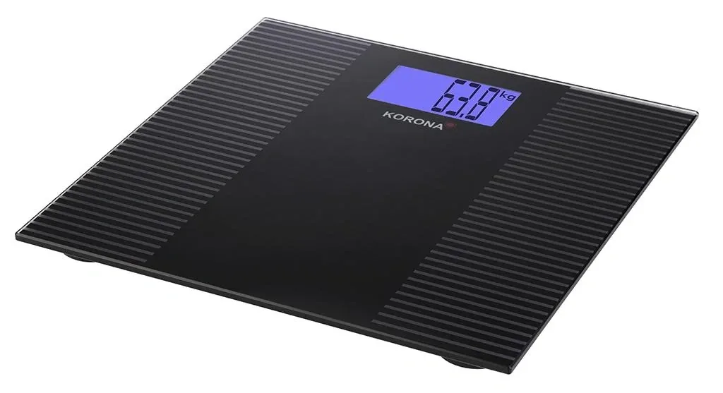 Körperwaage „Ella“, Glas, XXL-Display, Schwarz