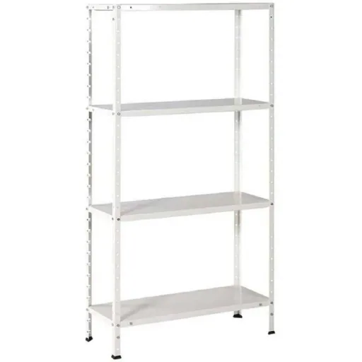 2 Stück Metall-Lagerregal mit 4 Fachböden - 200kg Kapazität - (HxBxT) 145x72,5x30cm - 50kg pro Fachboden