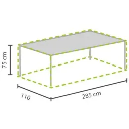 schutzhülle für gartentisch - max. 280 cm