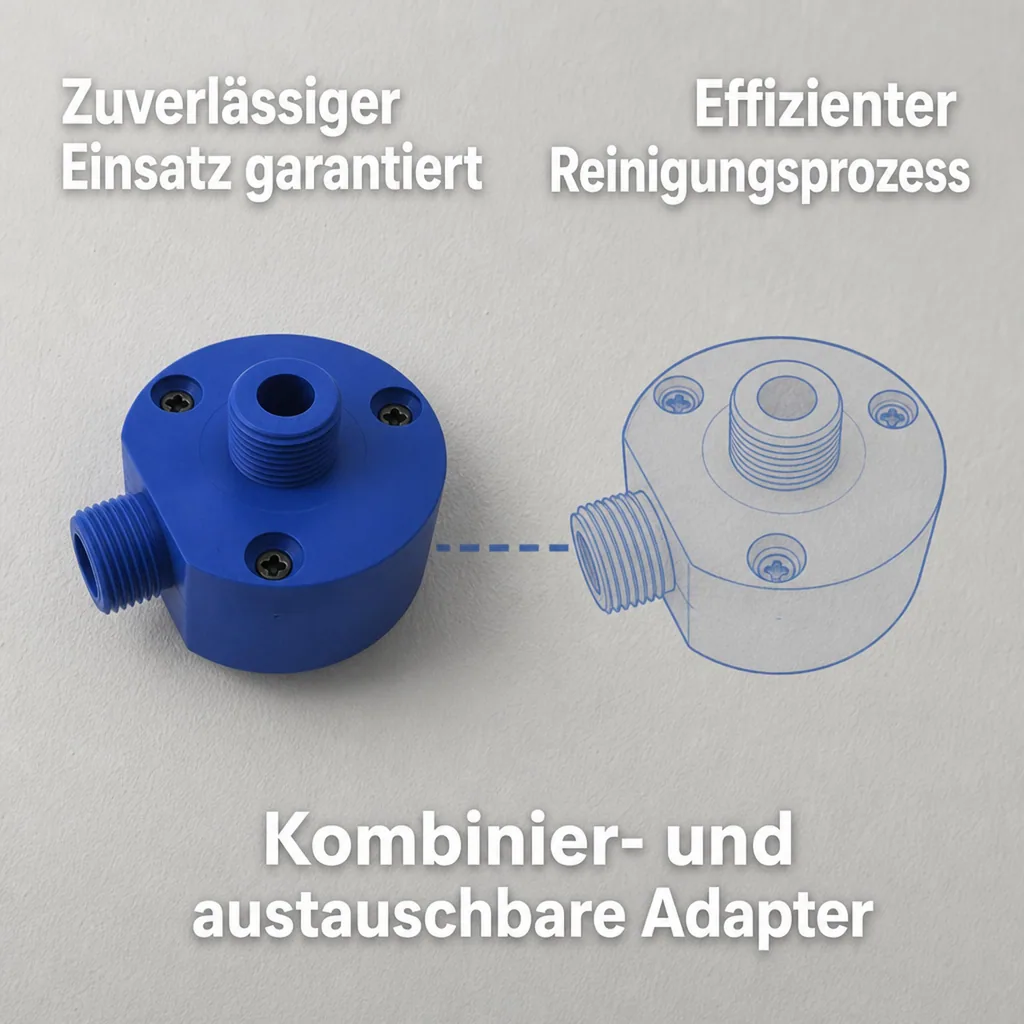Wandhalter für Zapfkopfreinigungsadapter (1 Anschluss), mit seitlichem Wasseranschluss 5/8 Zoll