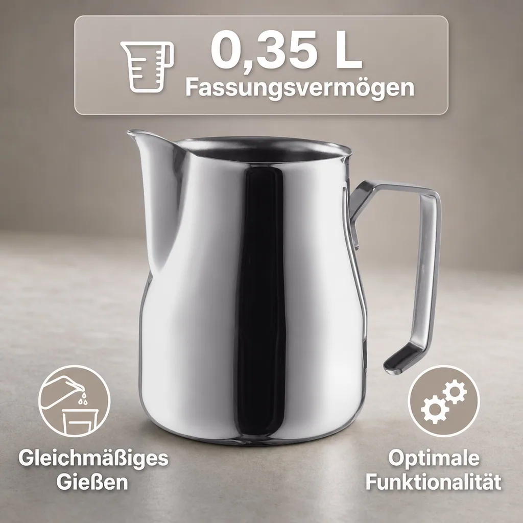 Milchkännchen, Edelstahl, 0,35 L