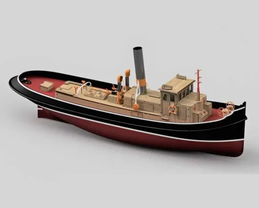 Holzbausatz Liman 2, Historischer Schlepper im Maßstab 1:20