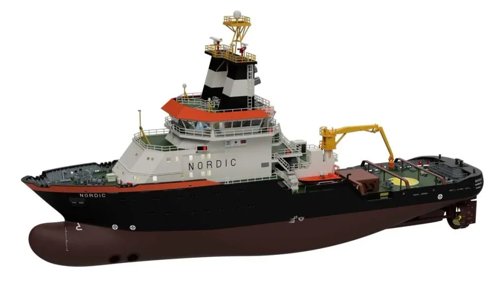 Holzbausatz Rettungsschlepper Nordic im Maßstab 1:72