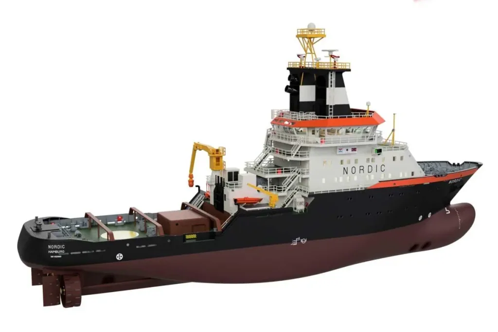Holzbausatz Rettungsschlepper Nordic im Maßstab 1:72
