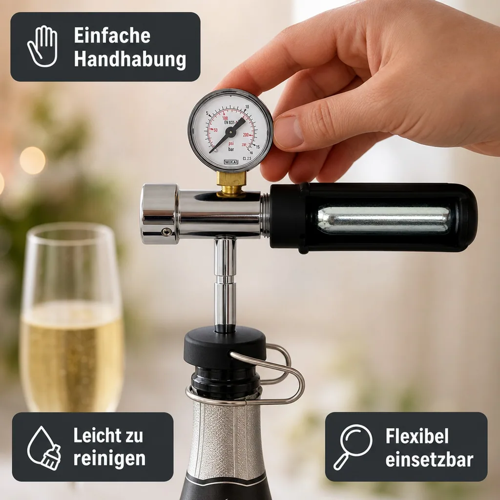 Champagner Protector - Spezialkapsel für länger prickelnden Sekt & Schaumwein