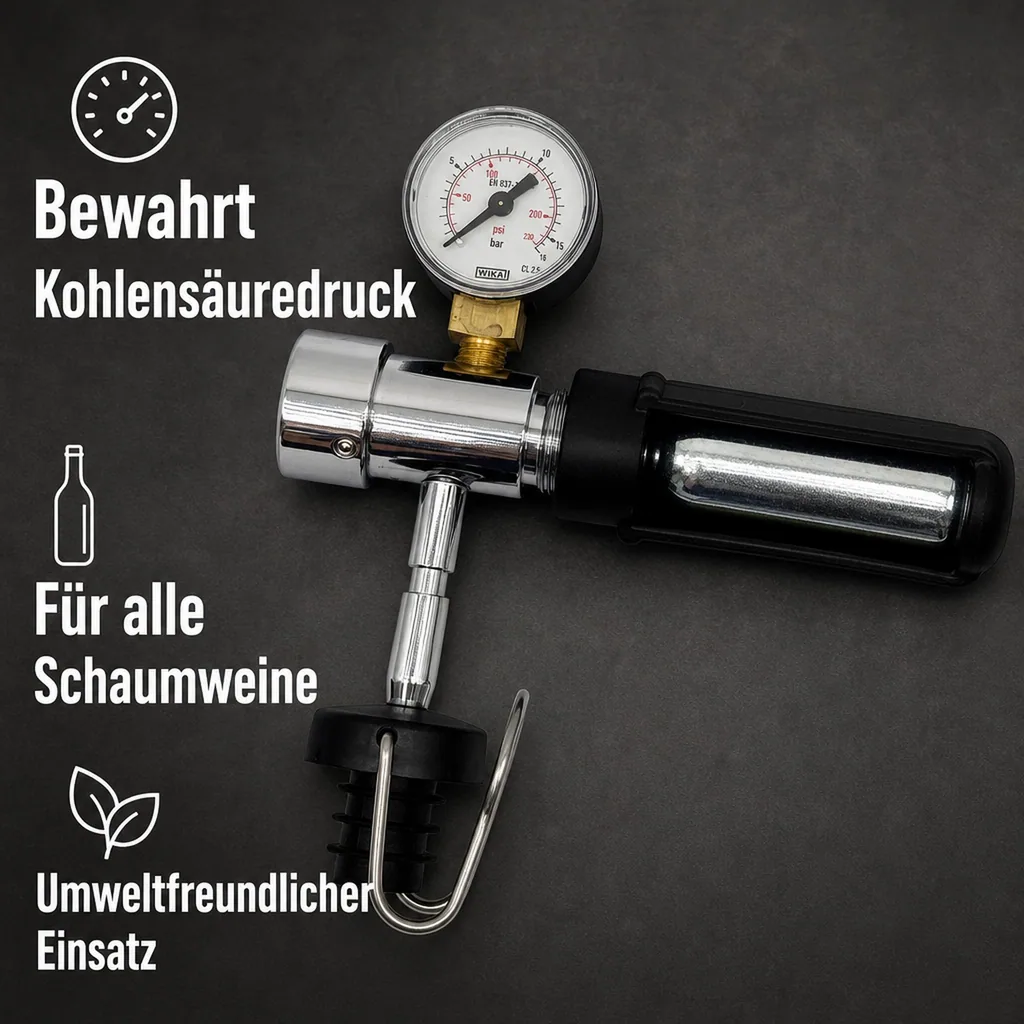 Champagner Protector - Spezialkapsel für länger prickelnden Sekt & Schaumwein