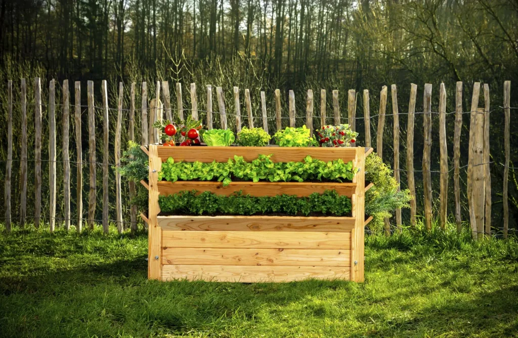 Westmann Hochbeet Premium XXL, 91×90,5×73 cm, Natur – FSC-Lärchenholz, rückenschonend