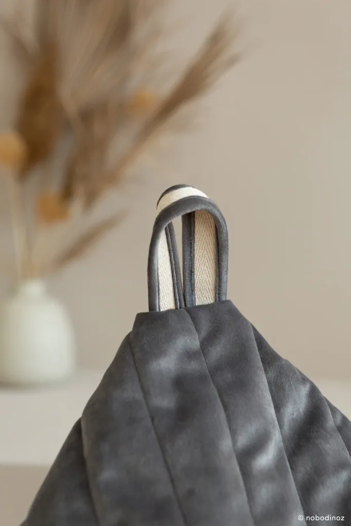 Nobodinoz Sitzsack "Essaouira" Samt schiefergrau