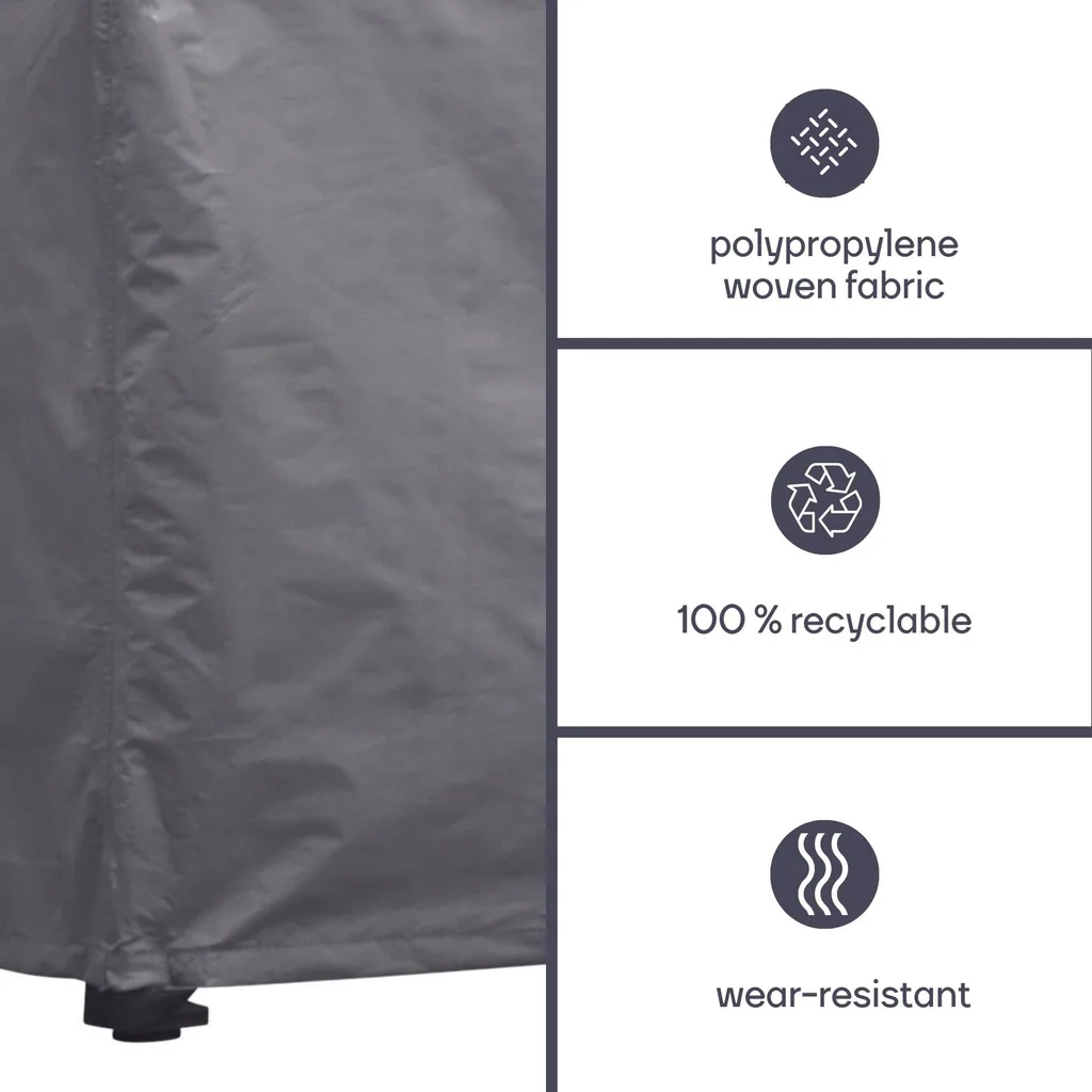 Outdoor Tischabdeckung 225 x 105 x 75 cm, wasserdichte und UV-beständige Schutzhülle für Gartentische bis 220 cm, strapazierfähiges gewebtes Material, wetterfester Schutz gegen Regen, Schmutz und Sonne