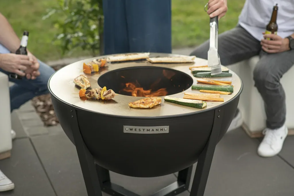 Feuerstelle Premium Grill und Feuerstelle 81x81x62 cm Schwarz