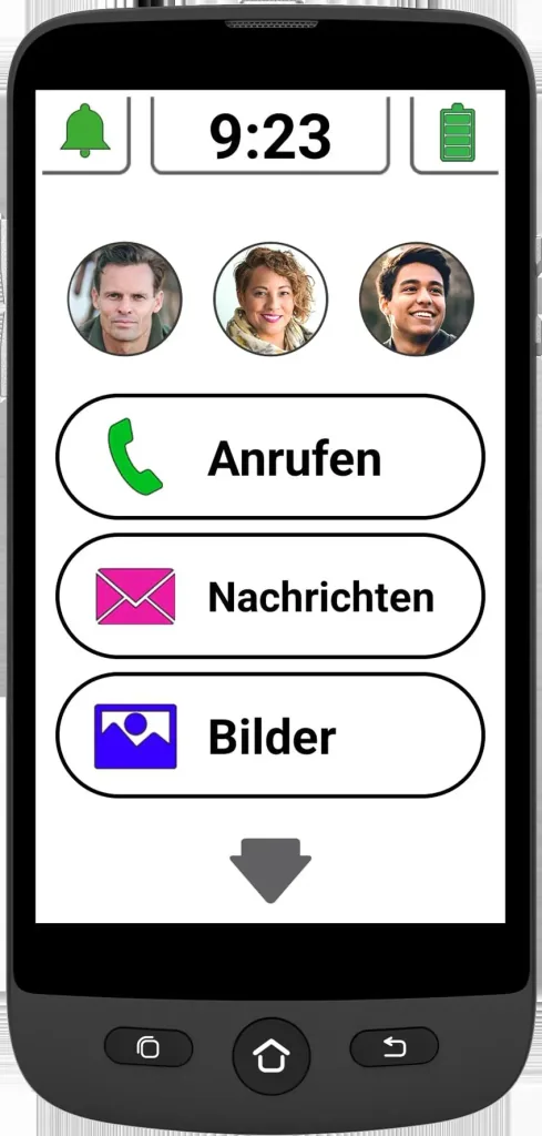 Senioren Outdoor Smartphone M510-M + GRATIS Magnet-Ladekabel