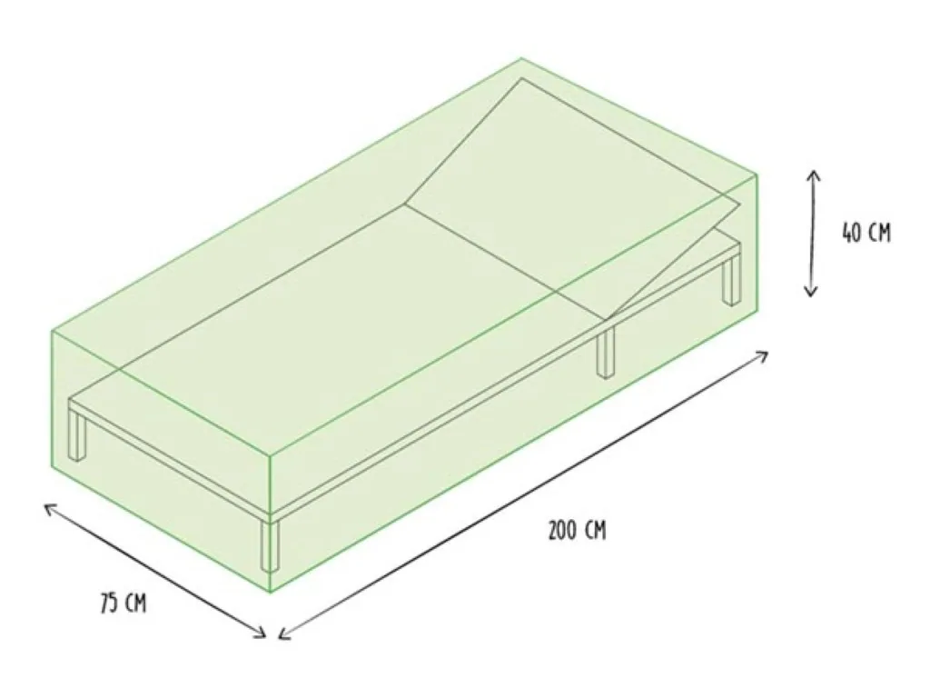 Schutzhülle für Sonnenliege 200 x 75 x 40 cm, wasserabweisend und UV-beständig, starke Outdoor-Abdeckung gegen Regen und Schmutz, atmungsaktives gewebtes Material, ideal für den Garten