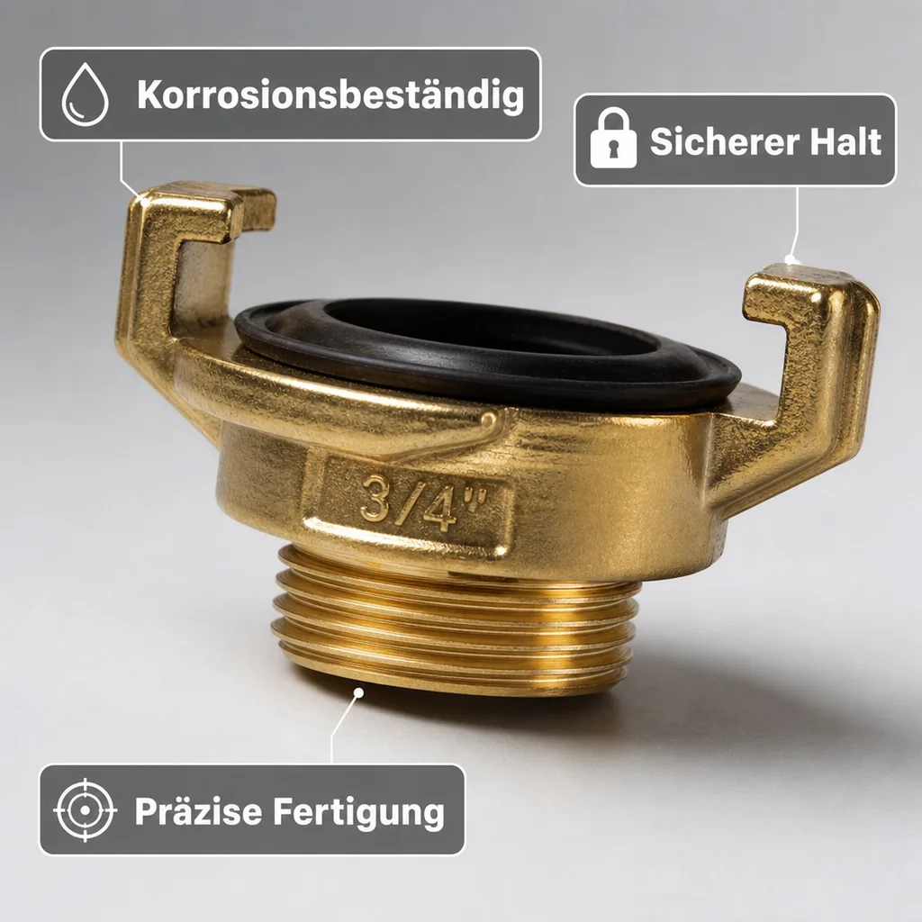 Messing  Gewindestück 3/4" Aussengewinde