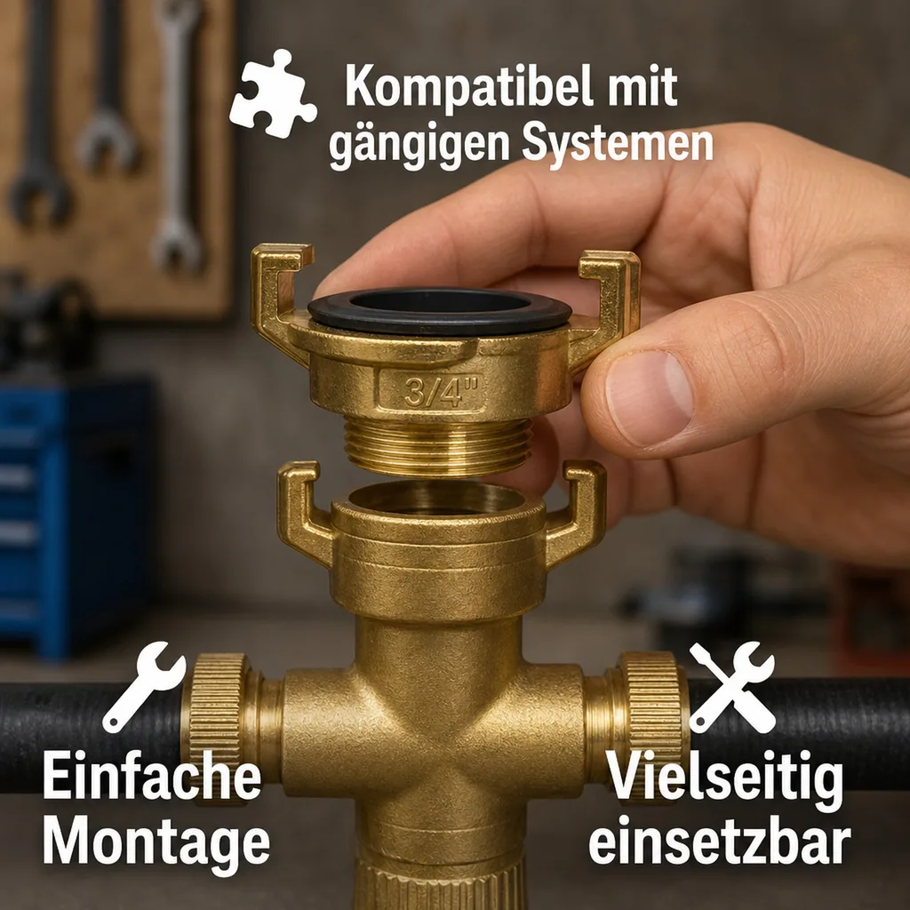 Messing  Gewindestück 3/4" Aussengewinde