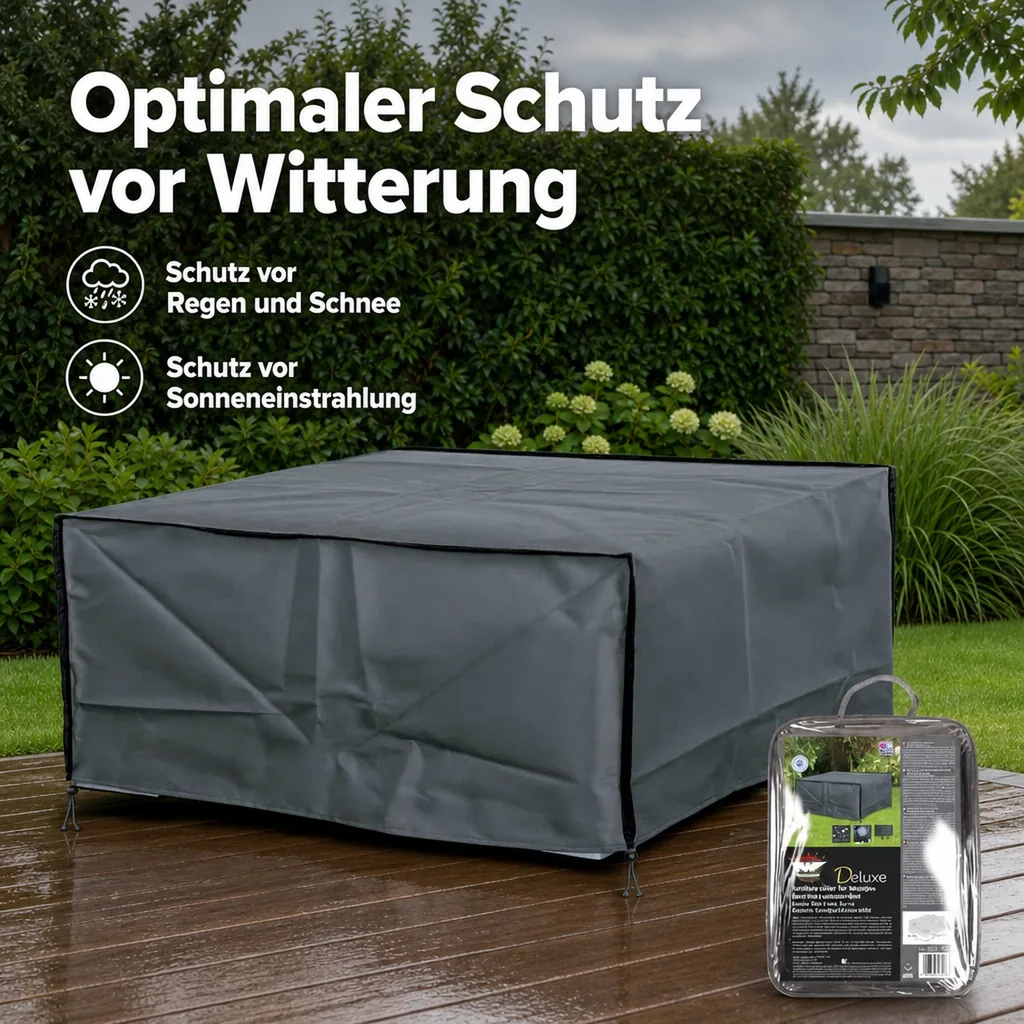 Schutzhülle Gartenmöbel, Deluxe, Lounge Abdeckung 200x160x80cm, Wetterfest