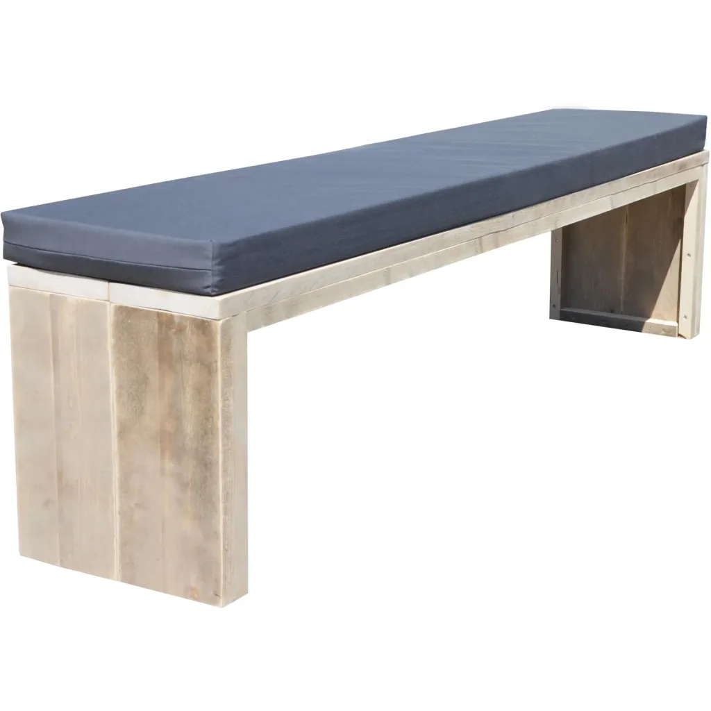 Montagepaket Gartenbank Daan Gerüstholz 150 cm inkl. Wasser- und schmutzabweisendem Kissen