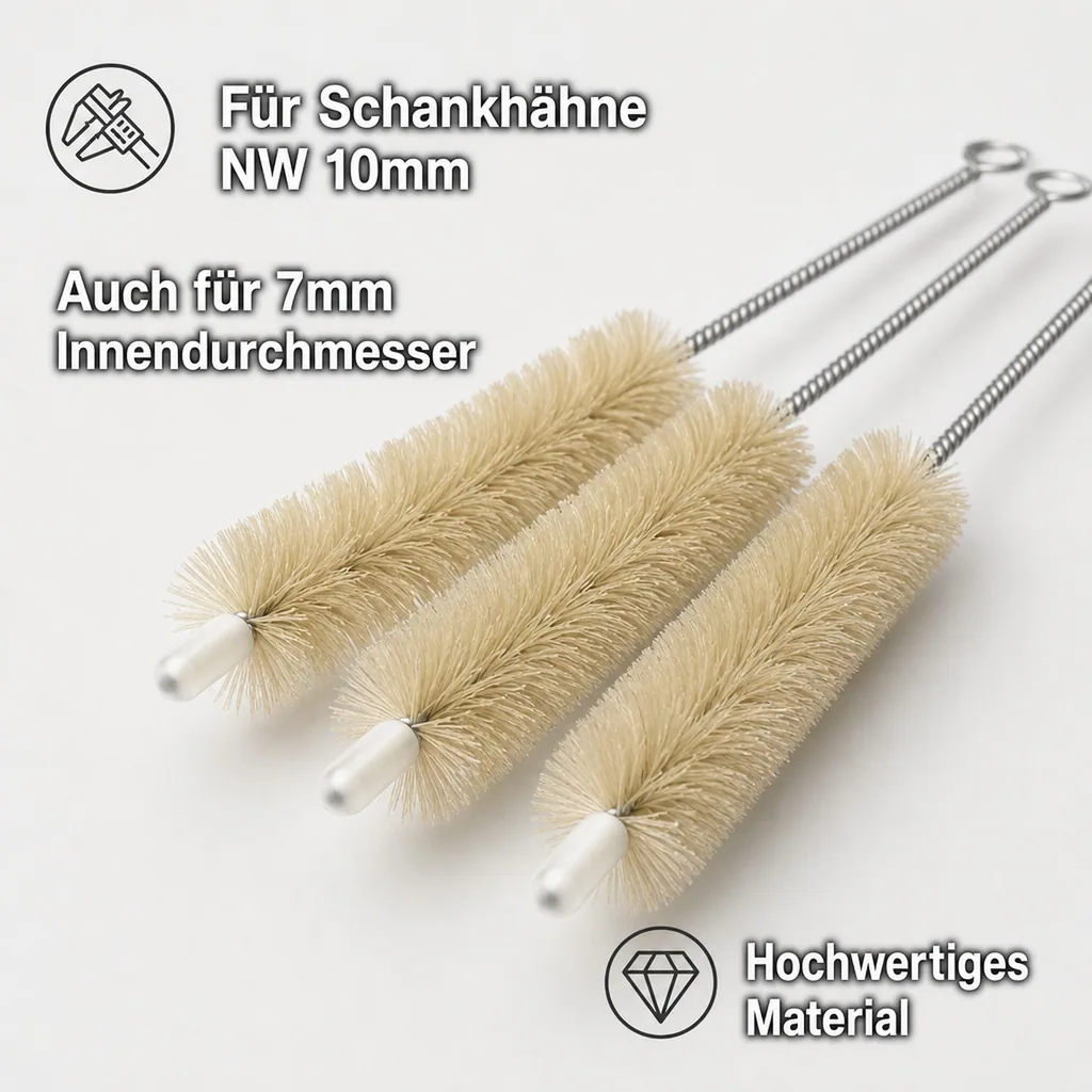 Reinigungsbürste, Putzbürste für Schankhahn, Zapfhahn, Bierhahn, Größe: für NW 10mm