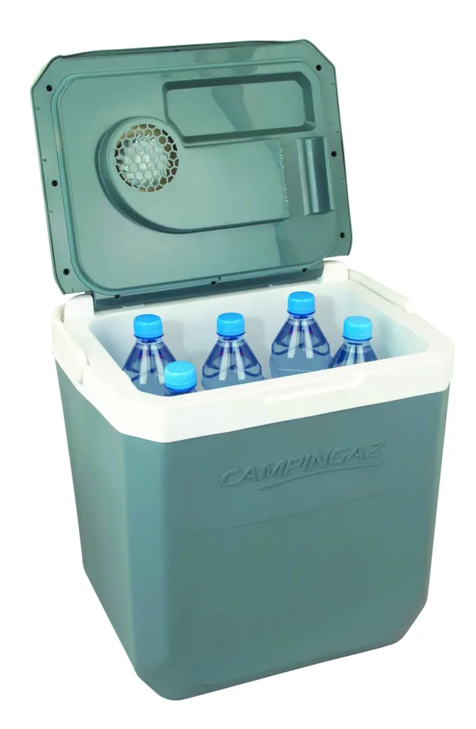 Powerbox  Plus 28L  Thermoelektrische Kühlbox mit 28L Fassungsvermögen, antimikrobielle Innenwände, 12 V Stecker