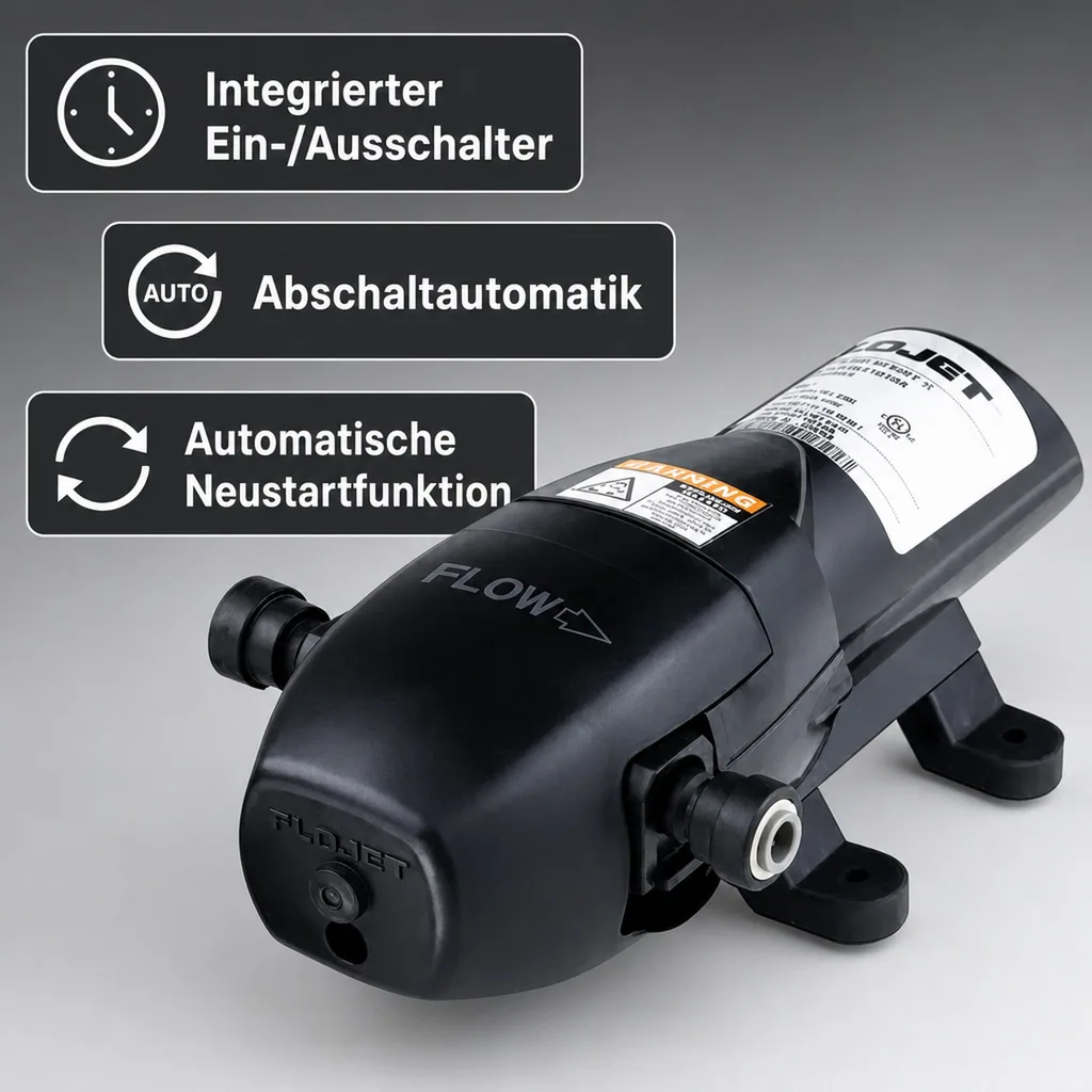 Selbstansaugende Elektrische pumpe, Elektropumpe für Bag-in-Box, Flojet BevJet II, (Wein, Saft, etc.)