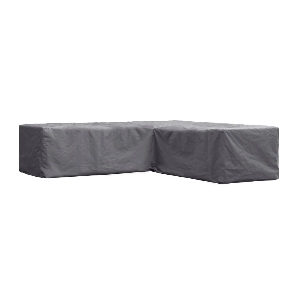 L-förmige Gartenmöbel-Abdeckung 215 x 215 x 70 cm, wasserdicht und UV-beständig, Ecksofa-Abdeckung gegen Regen und Schmutz, grau