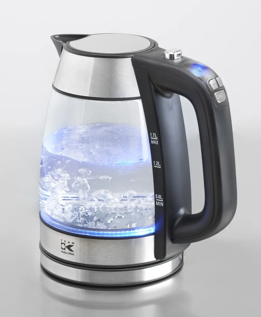 Glas-Wasserkocher mit digitaler Temperatursteuerung, TKG JK 1040