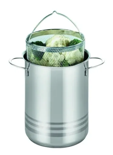Universaltopf / Spargeltopf Brillant 4 Liter mit herausnehmbarem Dünstkorb, aus Edelstahl