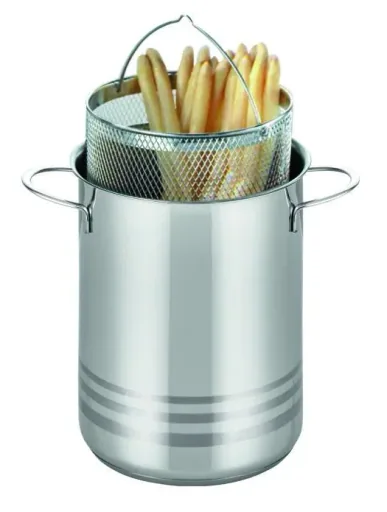 Universaltopf / Spargeltopf Brillant 4 Liter mit herausnehmbarem Dünstkorb, aus Edelstahl