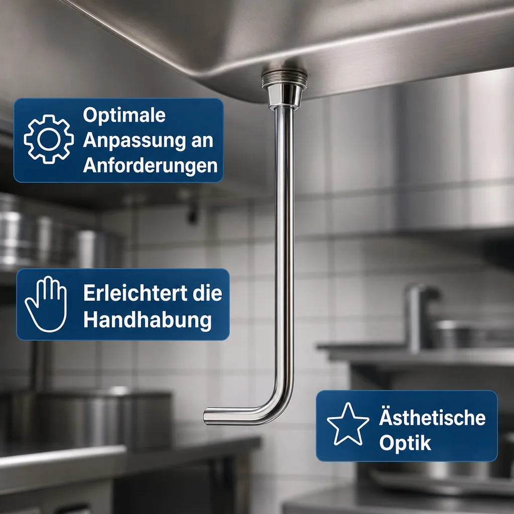 Unterspülrohr für Wasserarmatur, Wasserhahn - Perfekt für die Nutzung in der Gastronomie