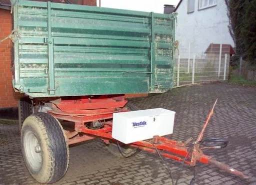 Staubox aus Metall mit Schlossvorrichtung