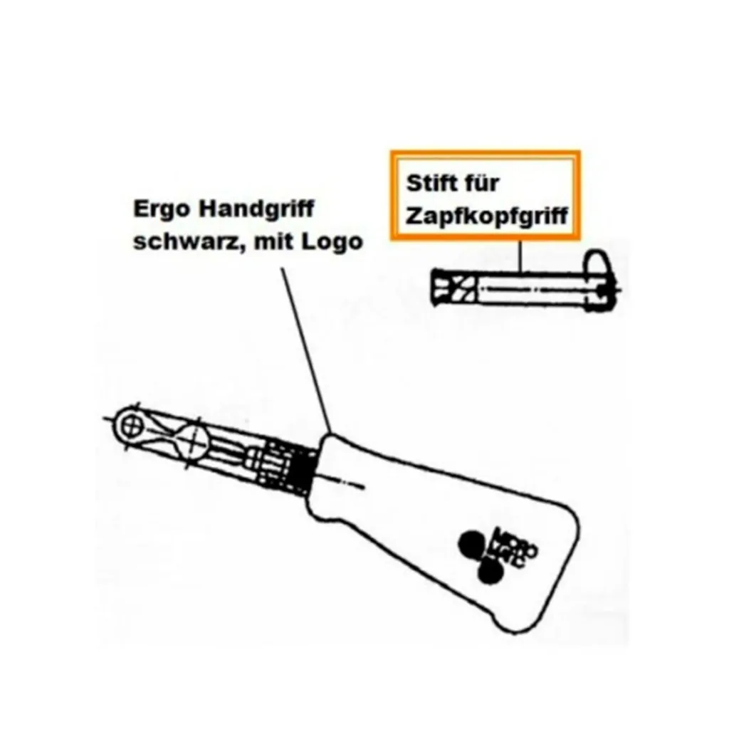 Stift für Zapfkopfgriff für Keg - Verschluss (Hiwi und Micro Matic)
