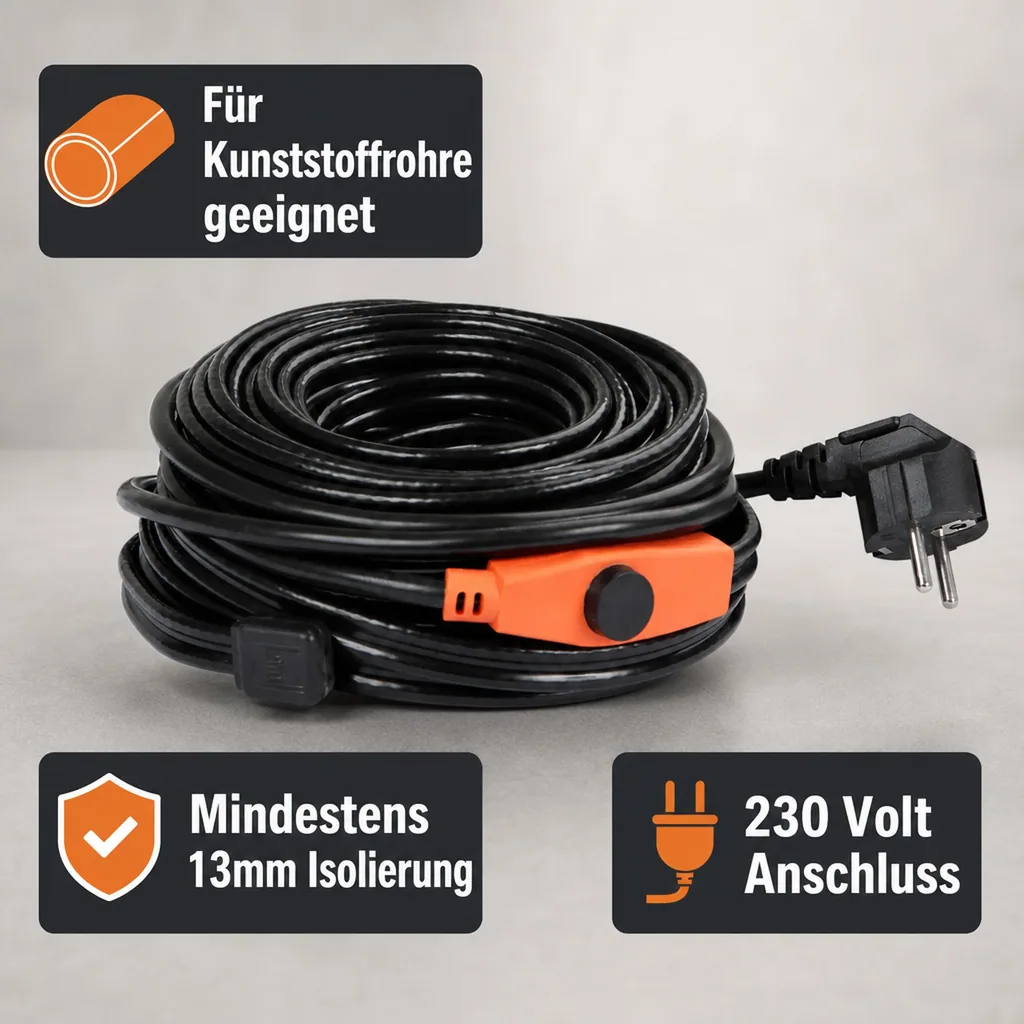 Frostschutz Heizleitung, 37 m, 592 Watt