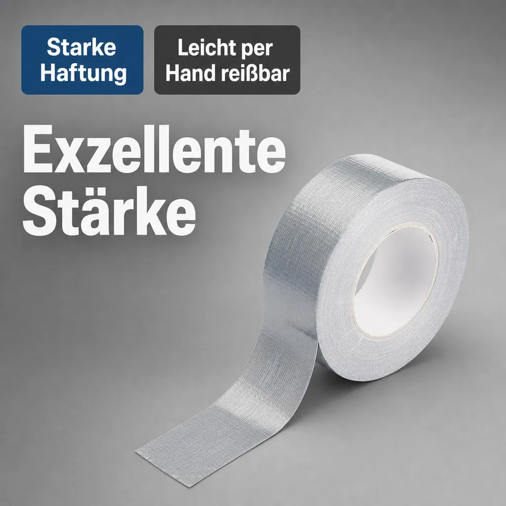 Gewebeklebeband PE-beschichtet aus Naturkautschuk, Breite 48 mm, Länge 50 m