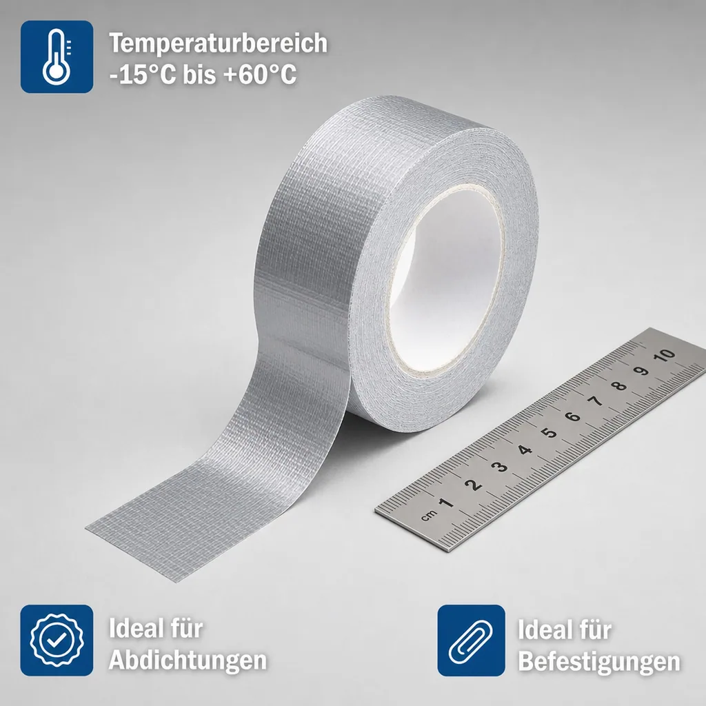Gewebeklebeband PE-beschichtet aus Naturkautschuk, Breite 48 mm, Länge 50 m