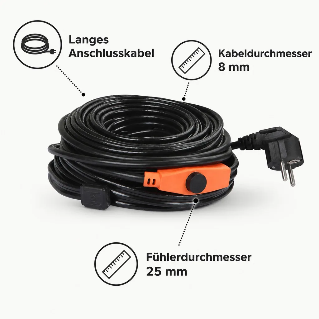 Frostschutz Heizleitung, 18 m, 288 Watt