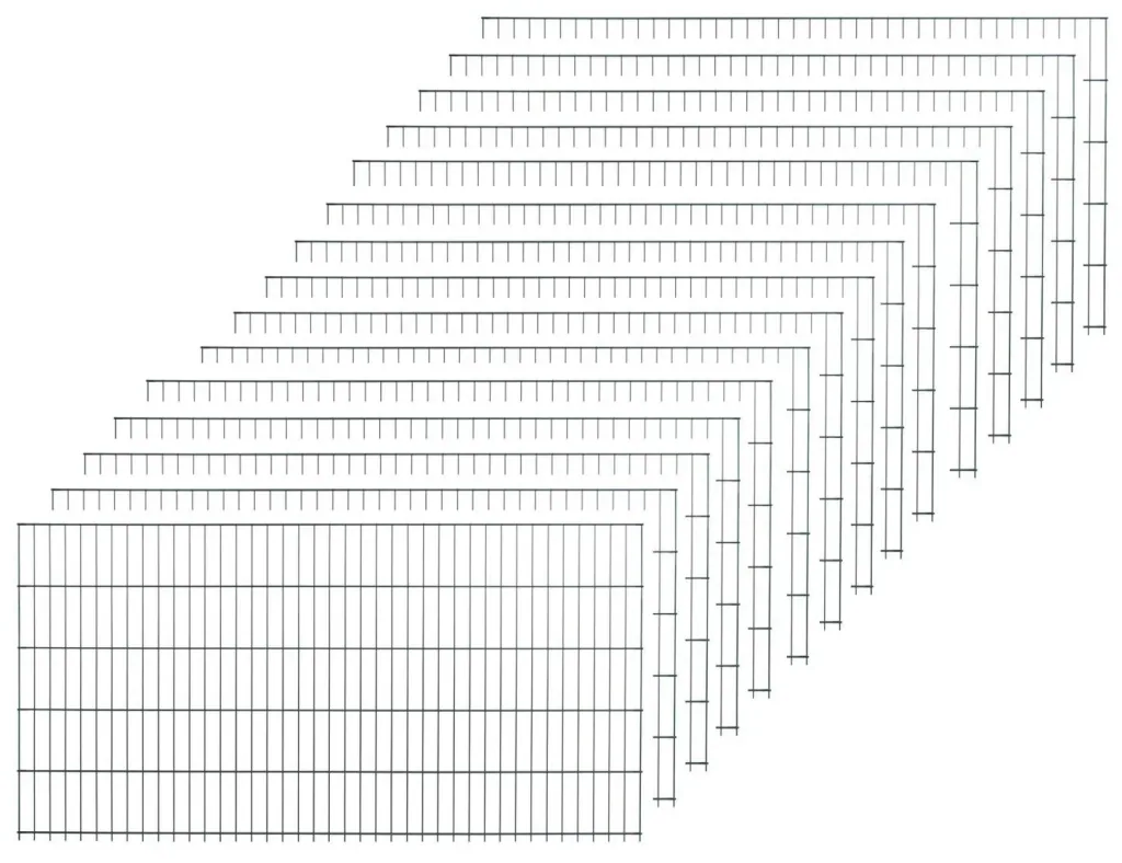 Doppelstabmattenset grün  15 Stück  a 103cm x 200cm