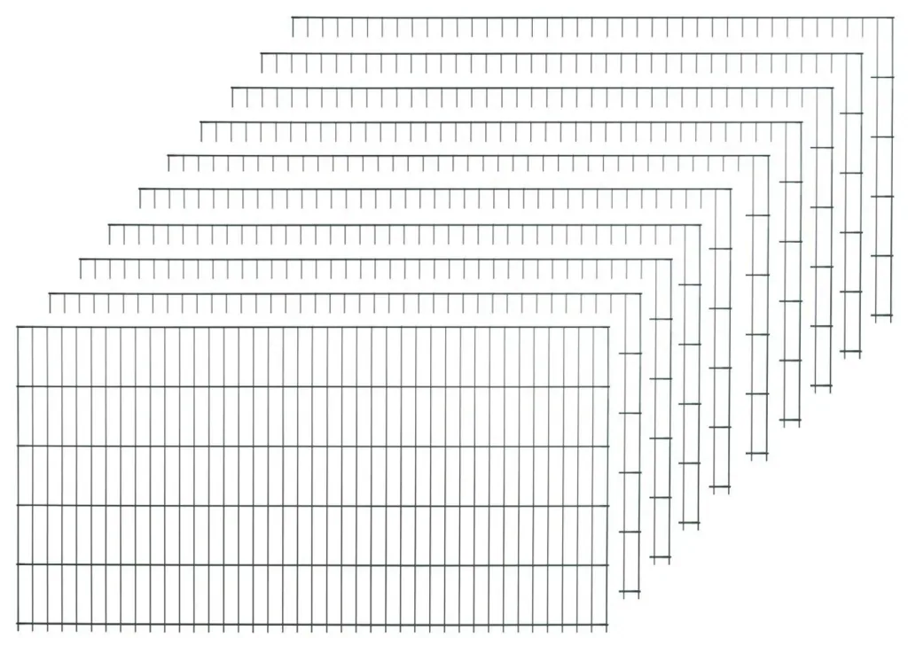 Doppelstabmattenset grün  10 Stück  a 123cm x 200cm