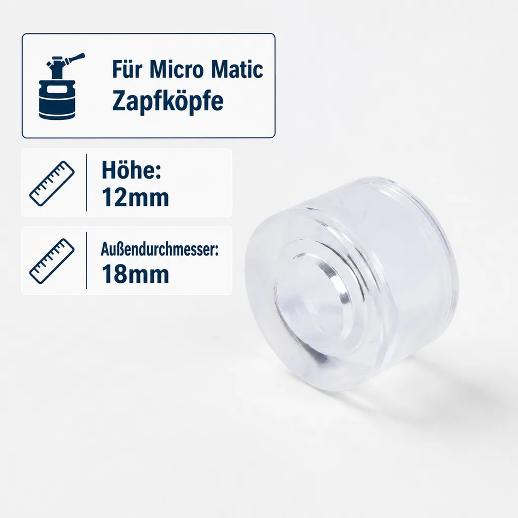 Schauglas für Rückschlagsicherung für Keg - Verschluss (Micro Matic)