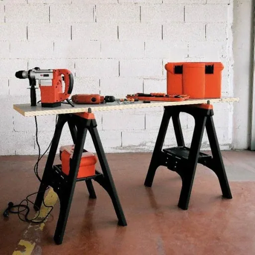 Kunststoff Allzweckbock 2er Set, Tragkraft je Bock 300 kg, grau