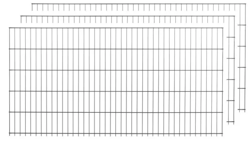 Doppelstabmattenset anthrazit 10 Stück  a 103cm x 200cm