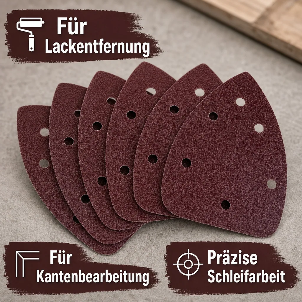Schleifdreiecke, Korn 80, 140 x 140 x 8 mm, 5 Stück