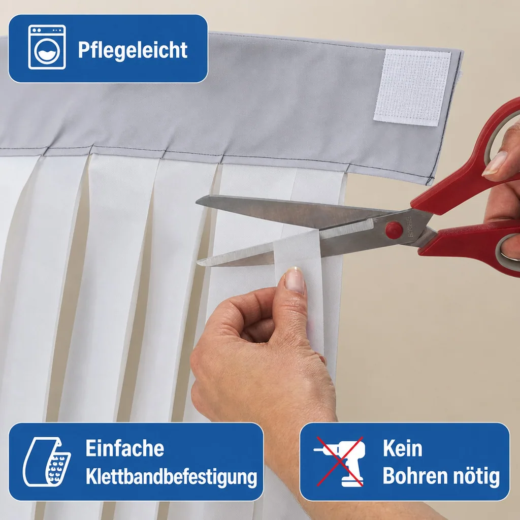 Türvorhang grau-weiß